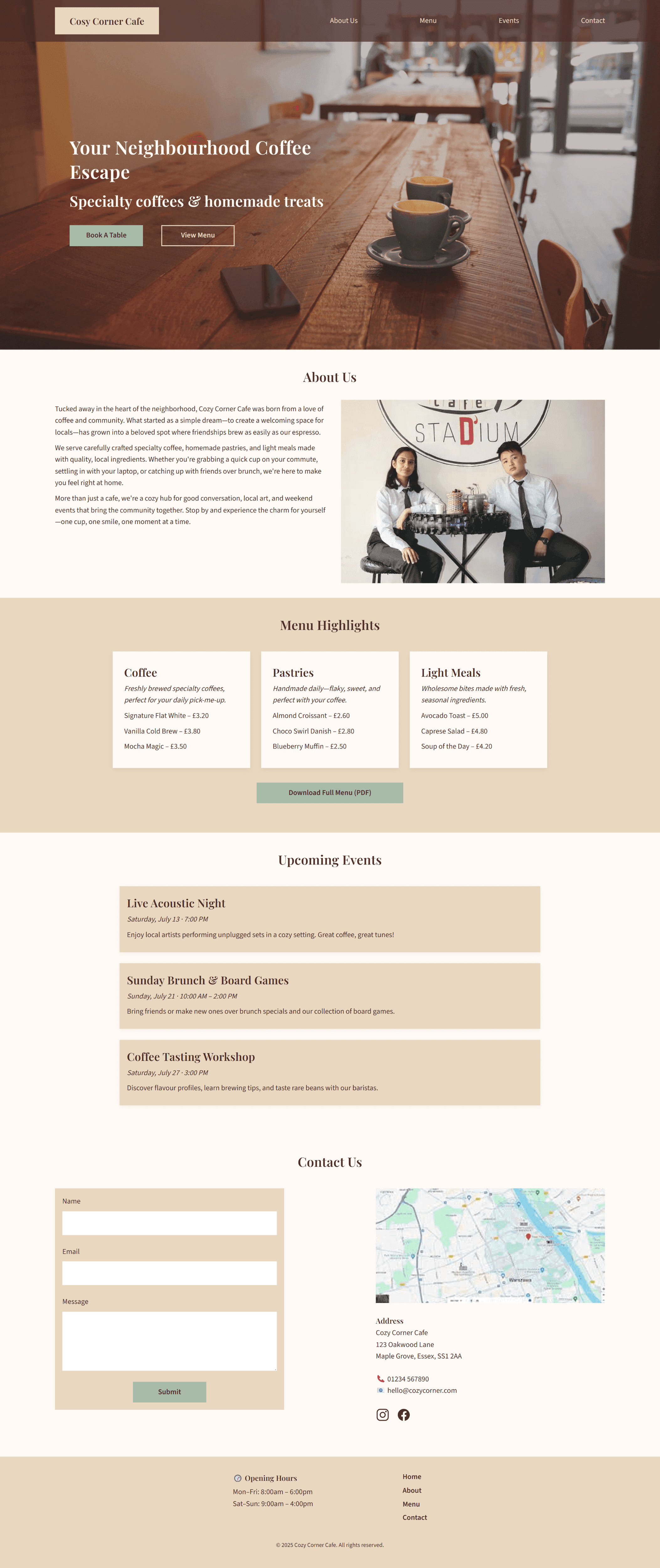 Cosy Corner Café screenshot