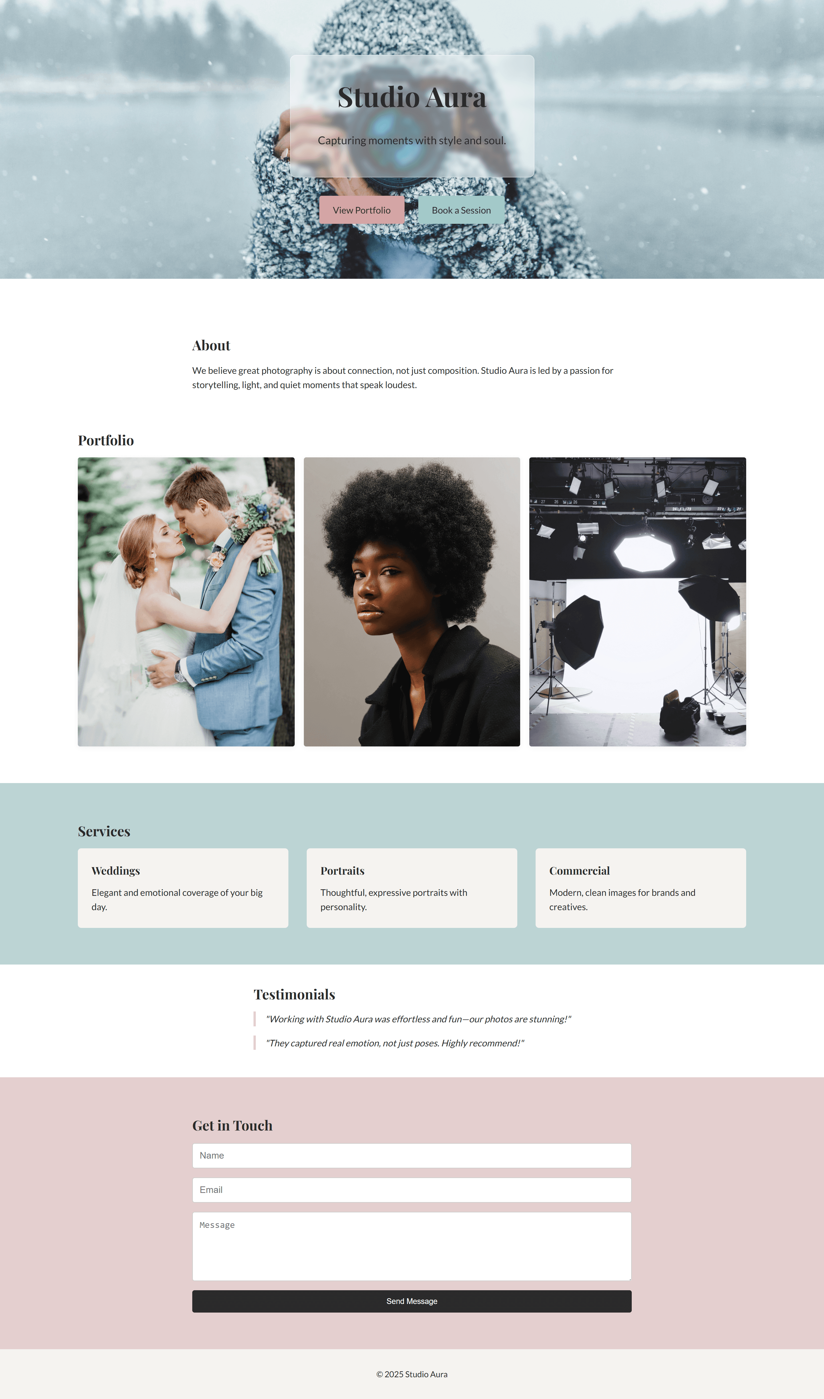 Studio Aura screenshot